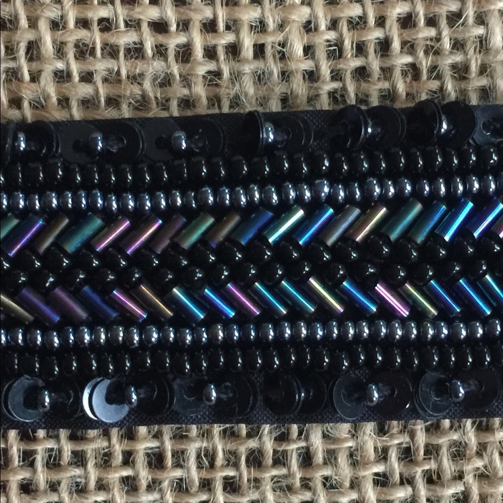 Beaded Satin Belt
